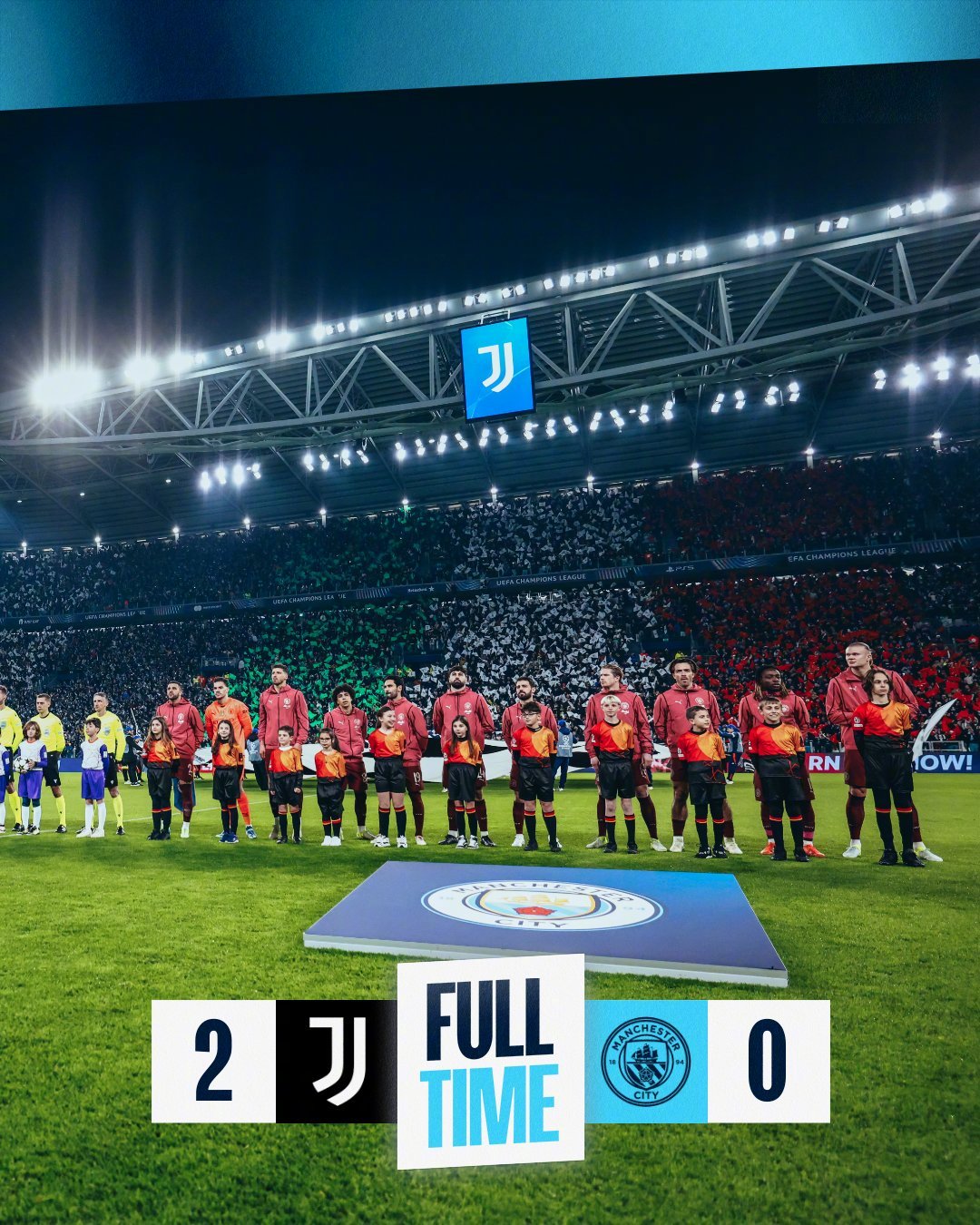 尤文图斯主场大胜曼城，却仍止步八强！